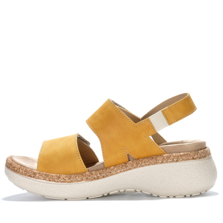 Dr Feet Hawkeye Mustard Womens Sandals