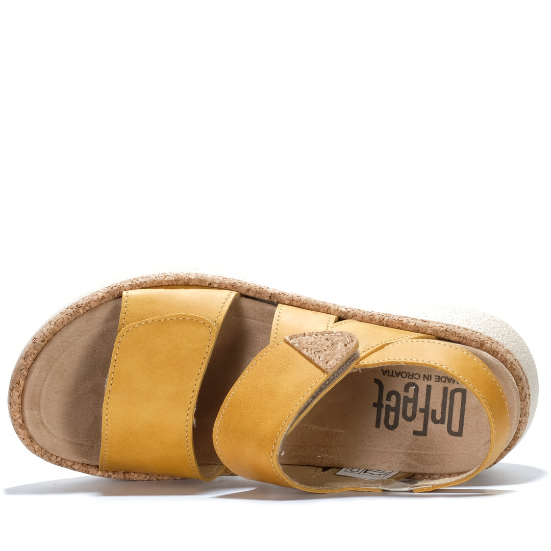 Dr Feet Hawkeye Mustard Womens Sandals