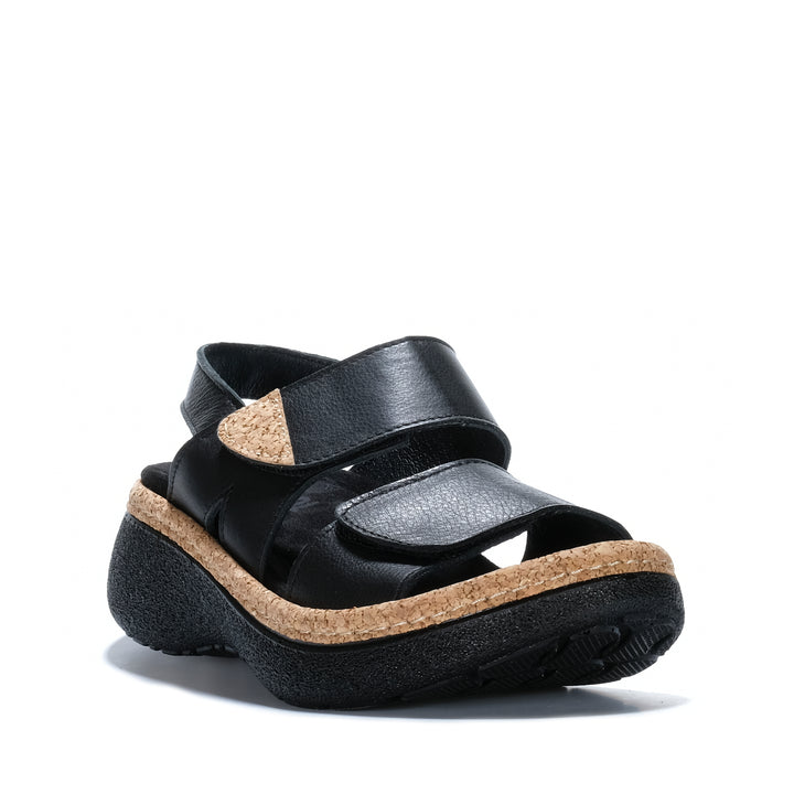 Dr Feet Hawkeye Nero Womens Sandals
