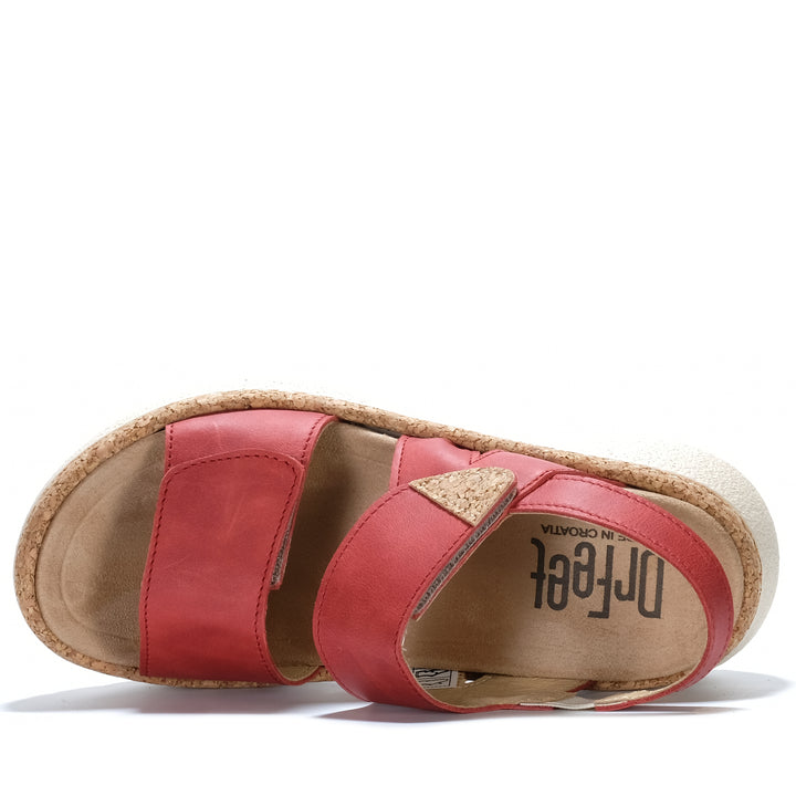Dr Feet Hawkeye Rosso Womens Sandals