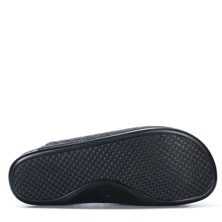 Dr Feet Heath Grey Mens Slippers