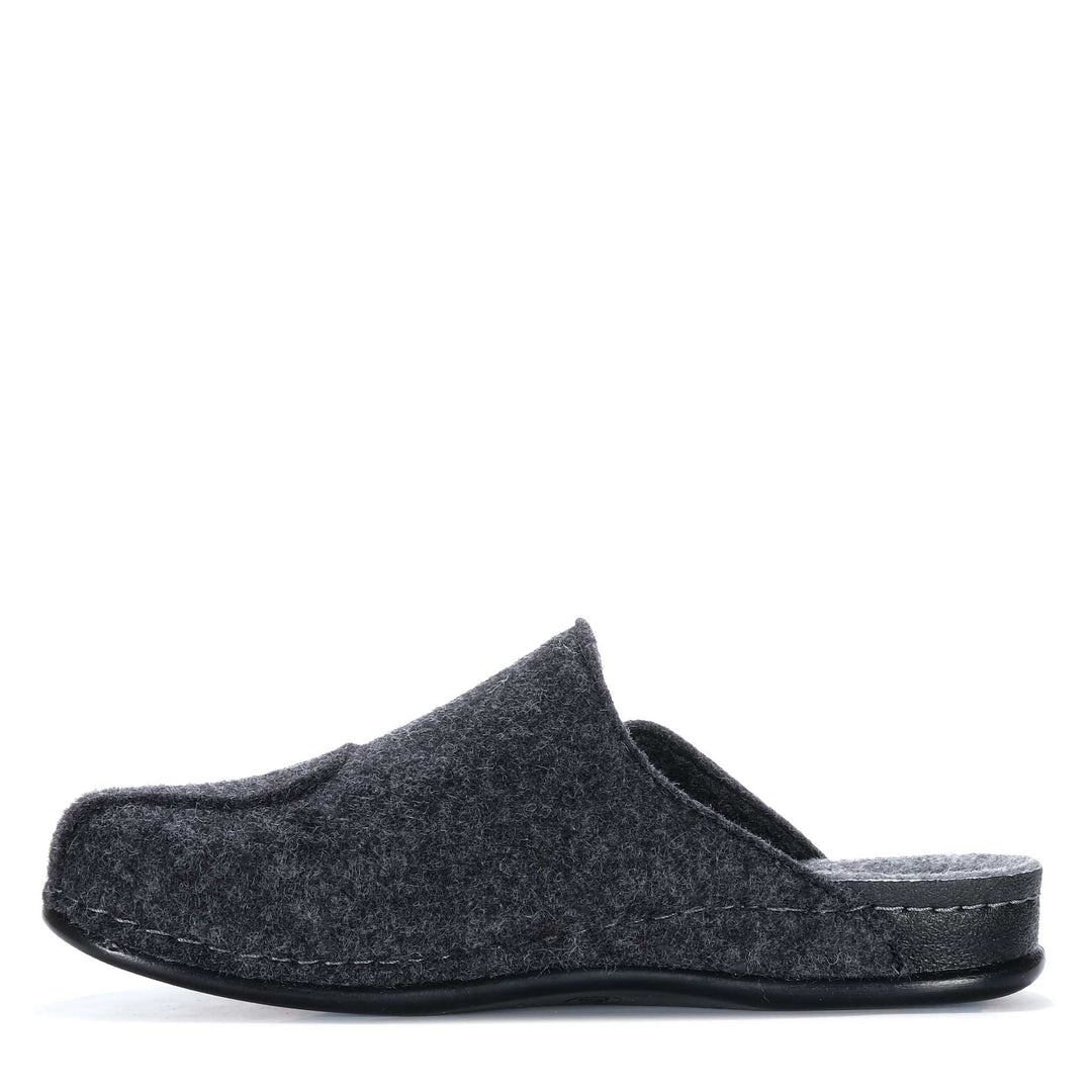 Dr Feet Heath Grey Mens Slippers