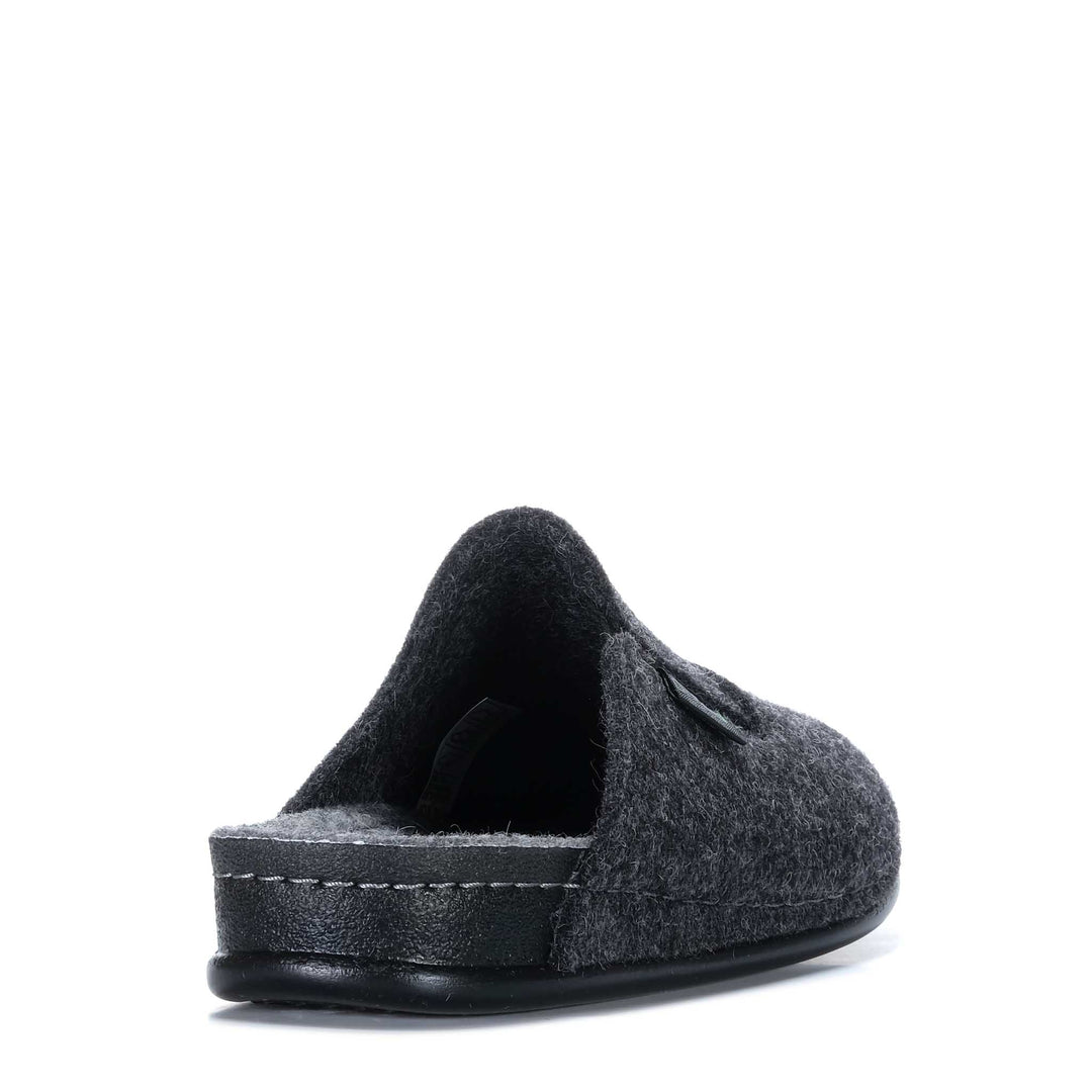 Dr Feet Heath Grey Mens Slippers