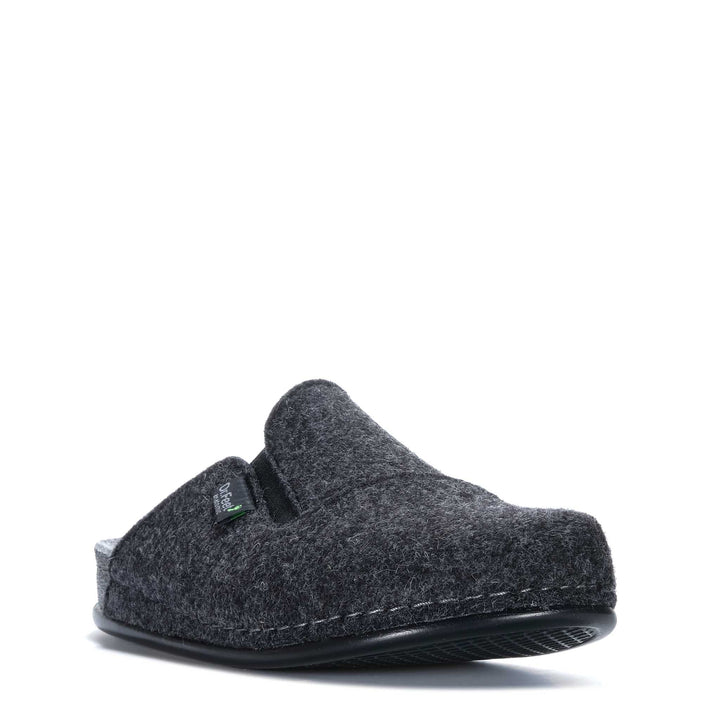 Dr Feet Heath Grey Mens Slippers