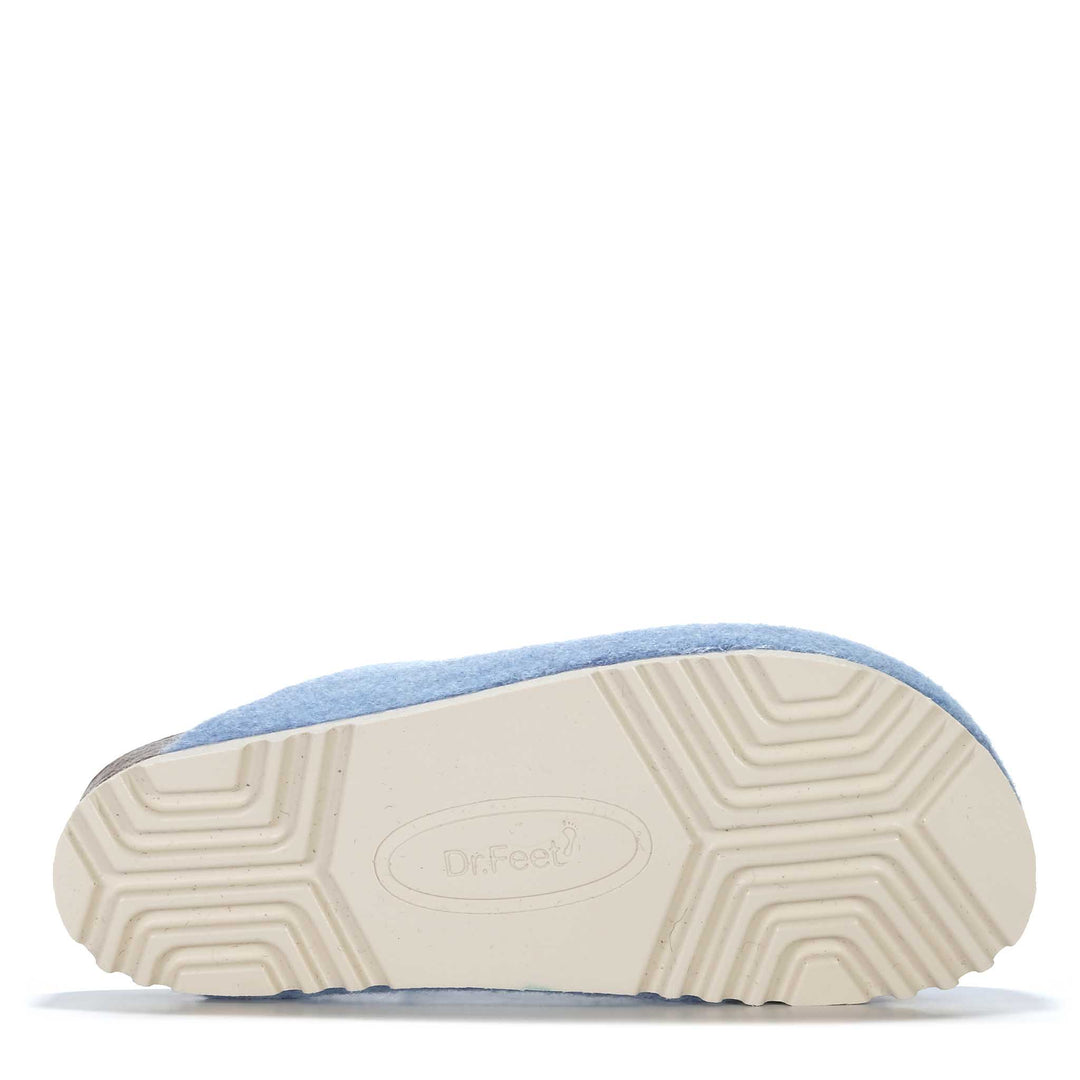 Dr Feet Hef Blue Womens Slippers