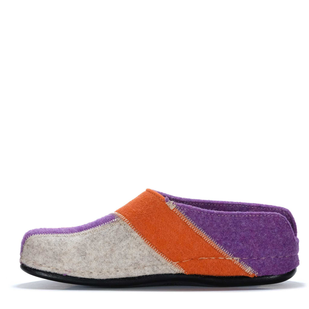 Dr Feet Hilda Purple Combo Womens Slippers