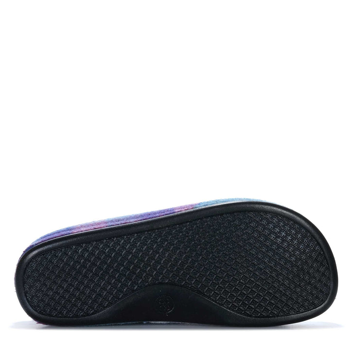 Dr Feet Hilda Purple Tartan Womens Slippers
