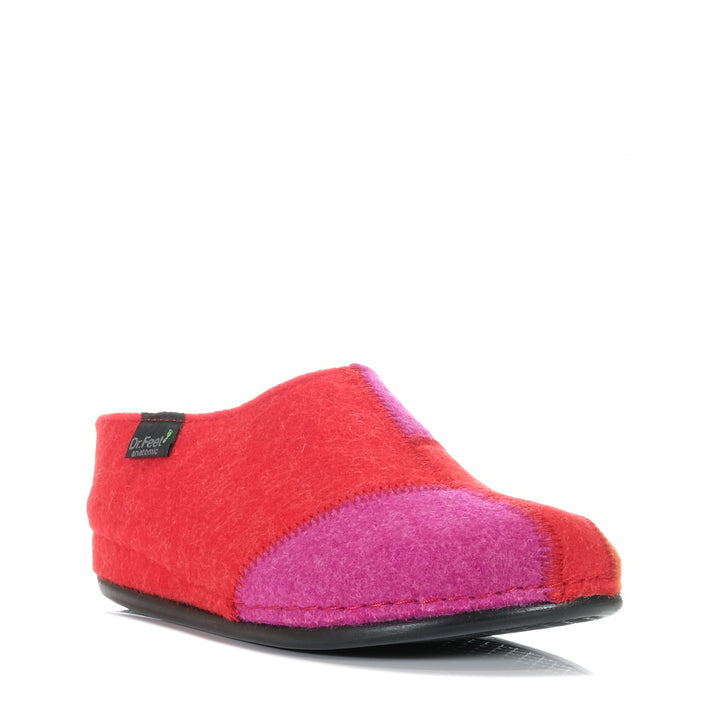 Dr Feet Hilda Red Mix, 36 eu, 37 eu, 38 eu, 39 eu, 40 eu, 41 eu, 42 eu, dr feet, house shoe, multi, red, slippers, womens