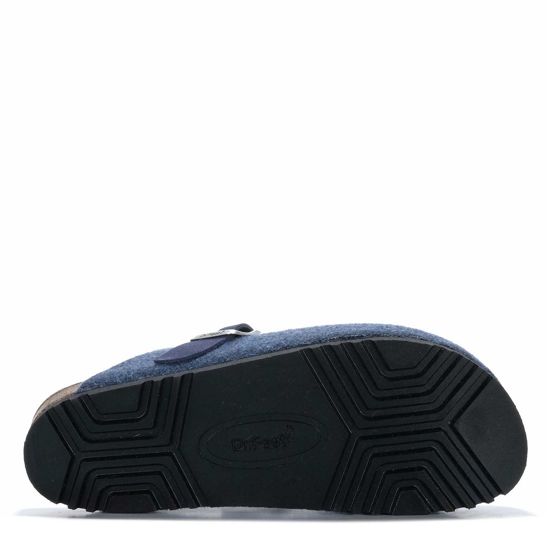 Dr Feet Hoff Navy Mens Slippers