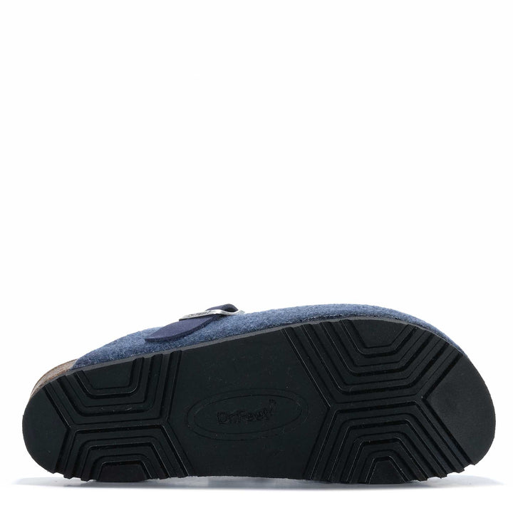 Dr Feet Hoff Navy Mens Slippers