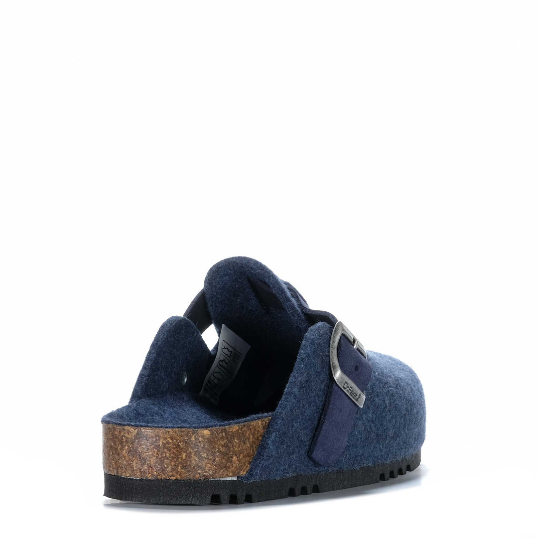 Dr Feet Hoff Navy Mens Slippers