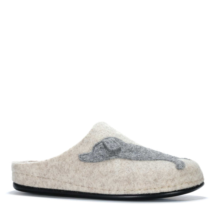 Dr Feet Honey Oatmeal/Grey Womens Slippers