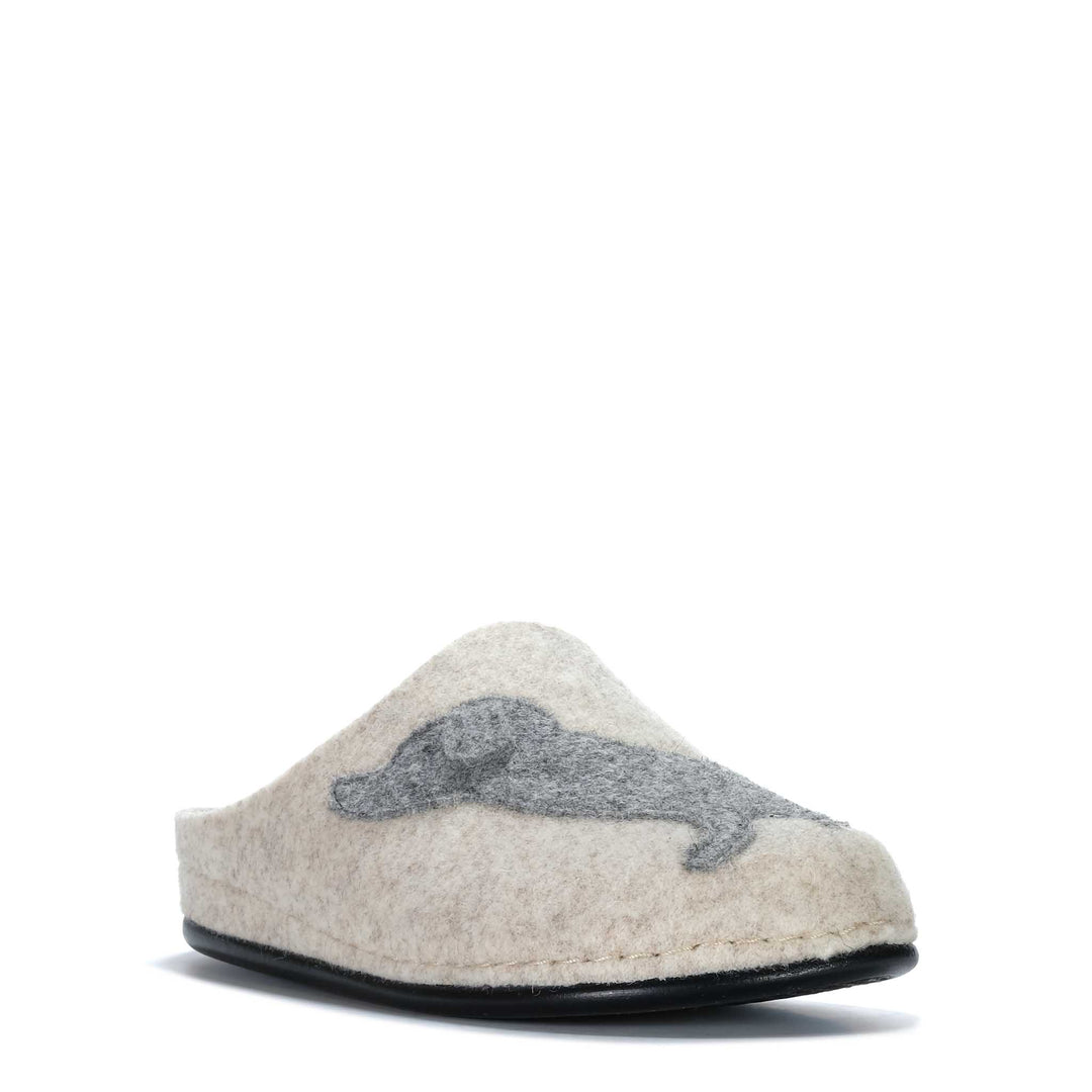 Dr Feet Honey Oatmeal/Grey Womens Slippers