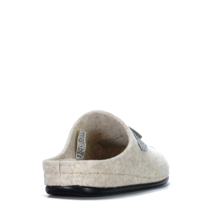 Dr Feet Honey Oatmeal/Grey Womens Slippers