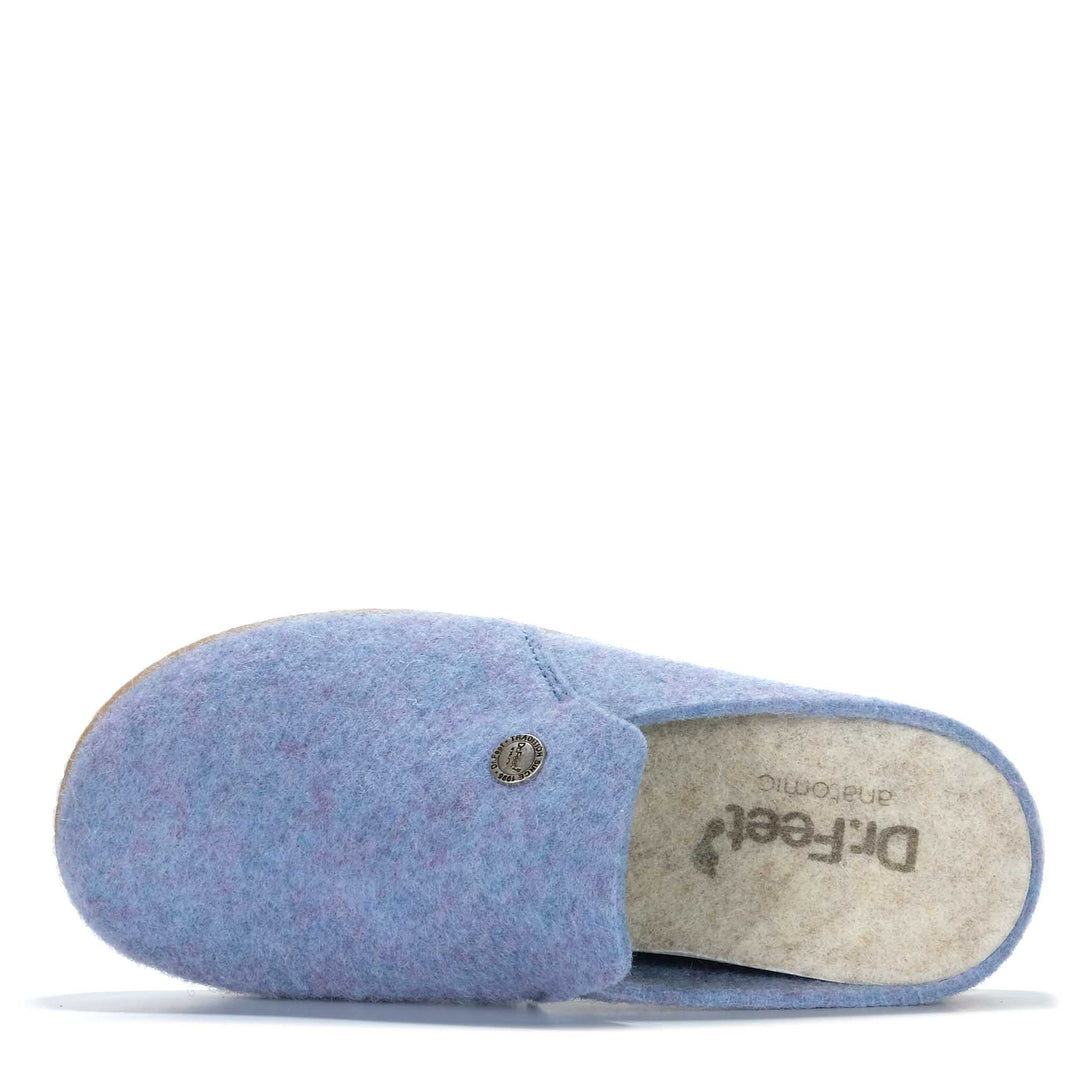 Dr Feet Hoops Blue Womens Slippers