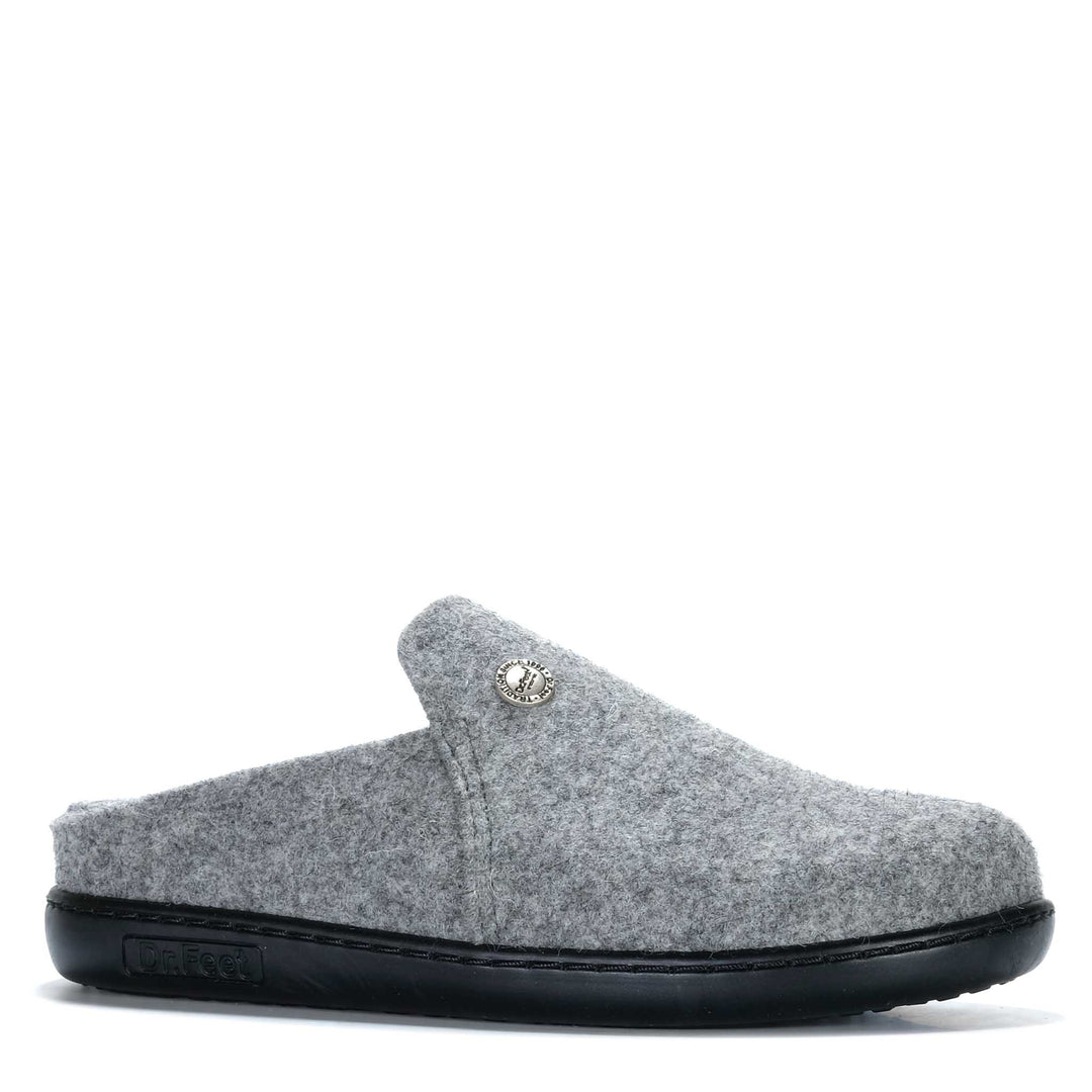 Dr Feet Hoops Dark Grey Womens Slippers
