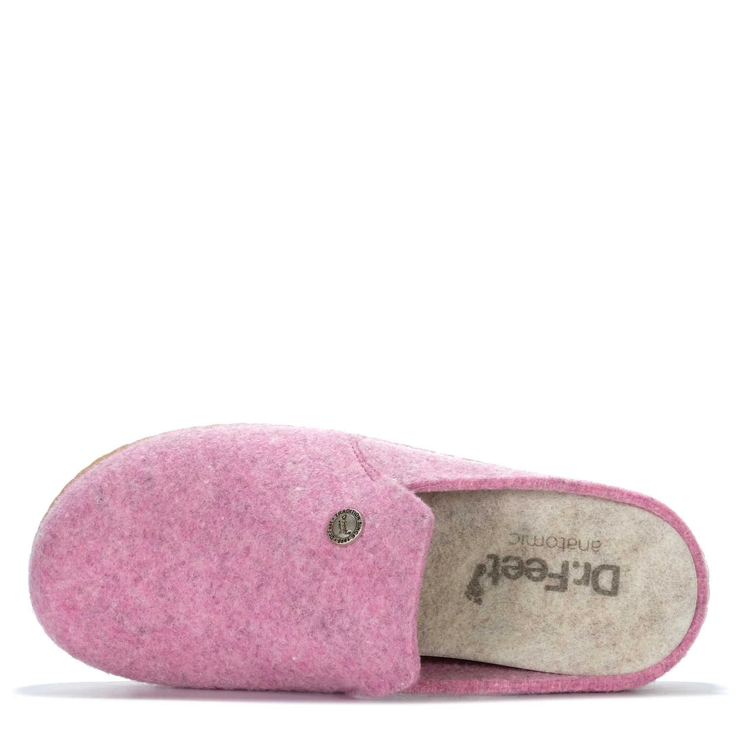 Dr Feet Hoops Pink Womens Slippers
