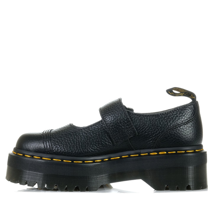 Dr Martens Addina Quad Flower Nappa Black, Womens, black, dr martens, flats, shoes, womens