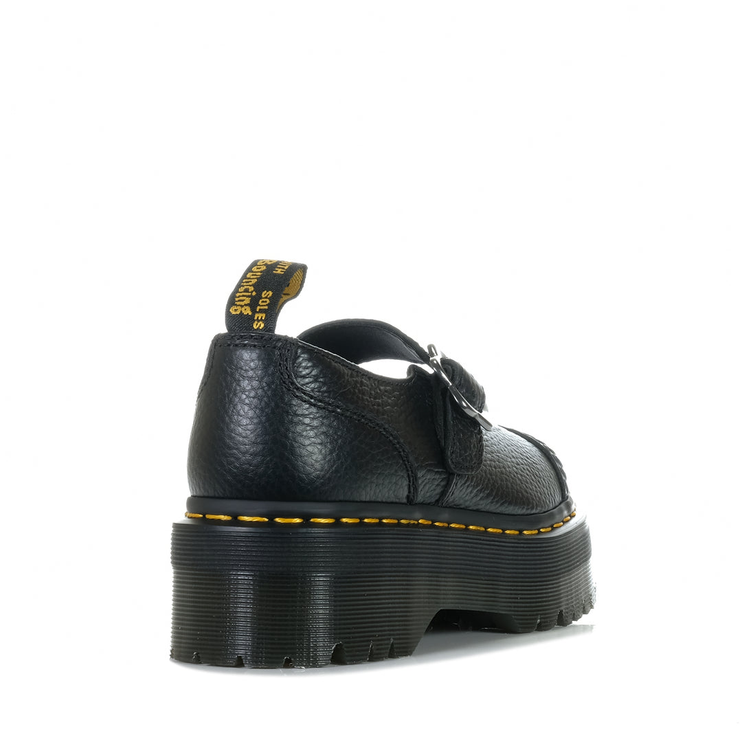 Dr Martens Addina Quad Flower Nappa Black, Womens, black, dr martens, flats, shoes, womens