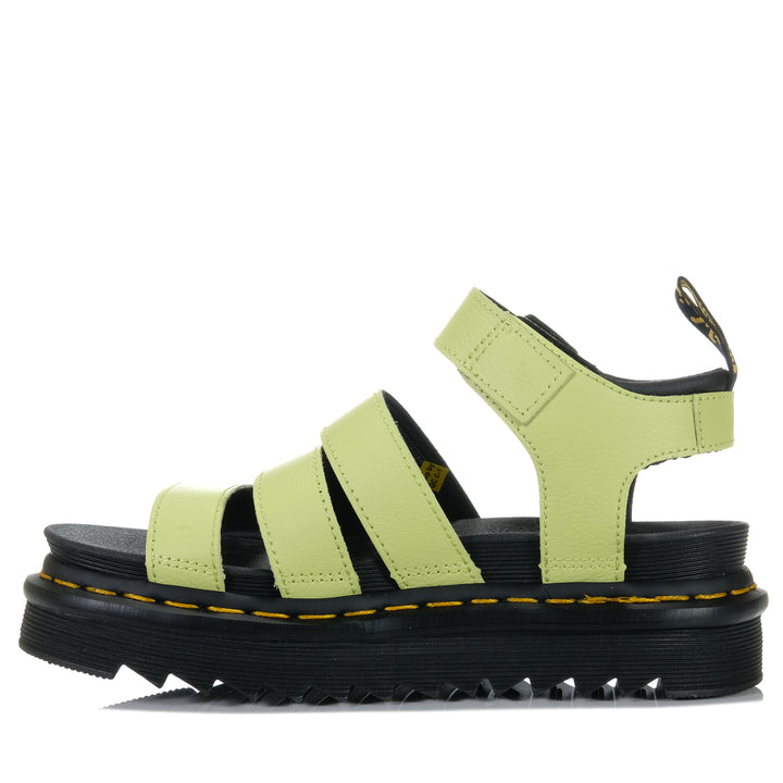 Dr Martens Blaire 3 Strap Lime Green Anthena, 4 uk, 5 uk, 6 uk, 7 UK, 8 UK, dr martens, flats, green, sandals, womens