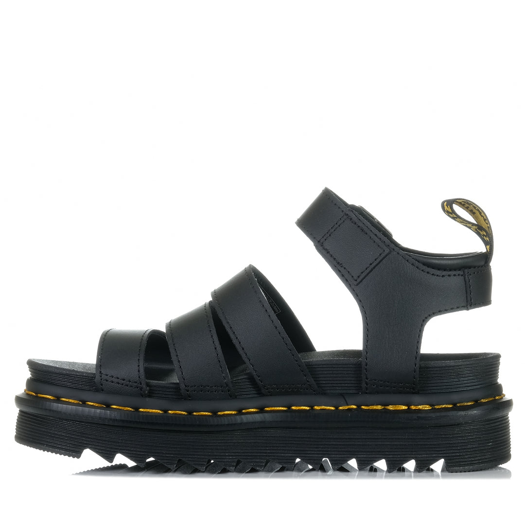 Dr Martens Blaire Hydro Leather Black, Womens, black, dr marten, flats, sandals, womens