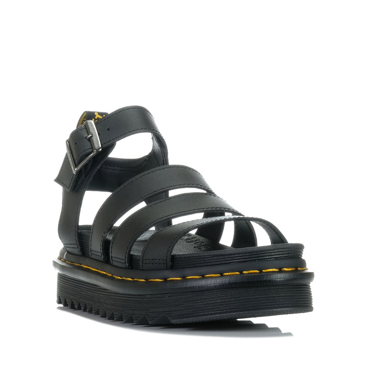 Dr Martens Blaire Hydro Leather Black, Womens, black, dr marten, flats, sandals, womens