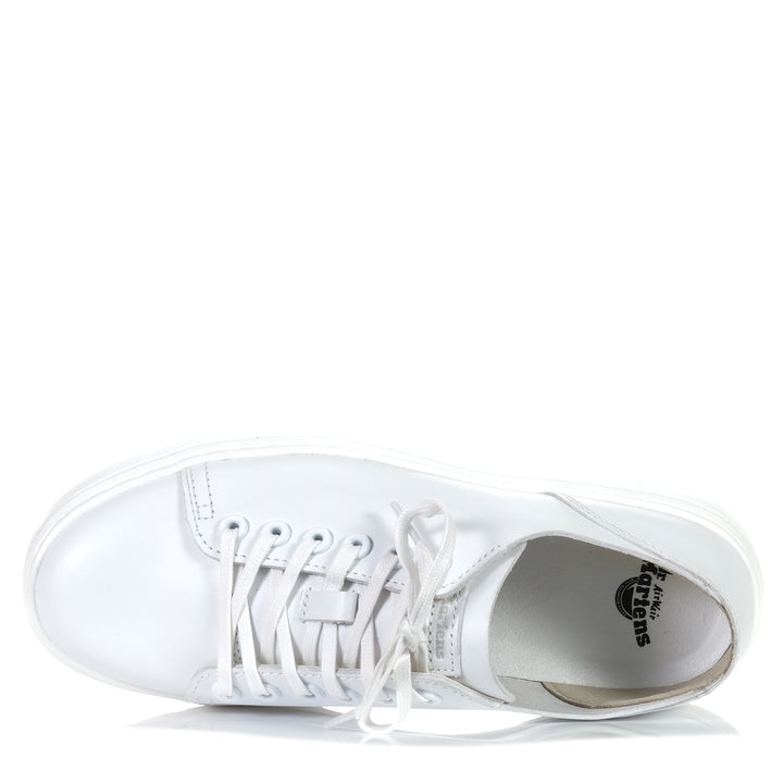 Dr Martens Dante 6 Eye Raw Shoe White, Womens, Dr Martens, flats, shoes, white, womens