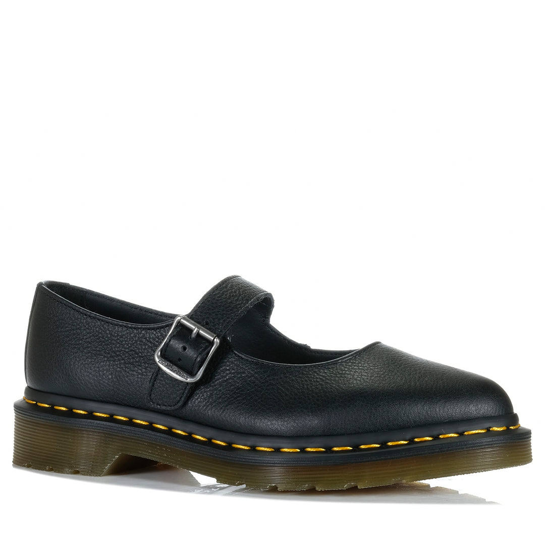 Dr Martens Elphie Mary Jane Black Virginia, Womens