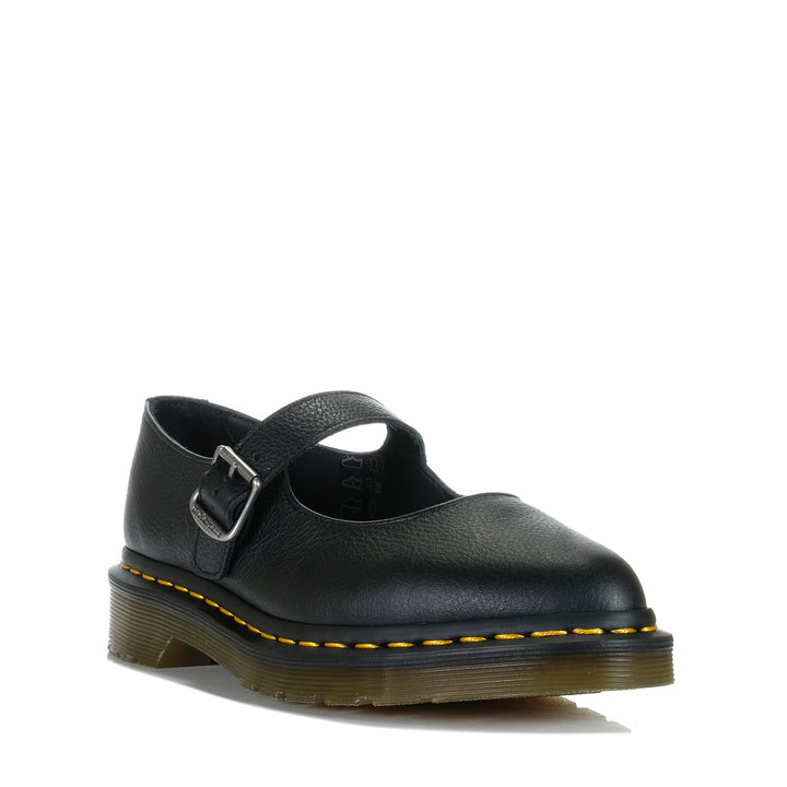 Dr Martens Elphie Mary Jane Black Virginia, Womens