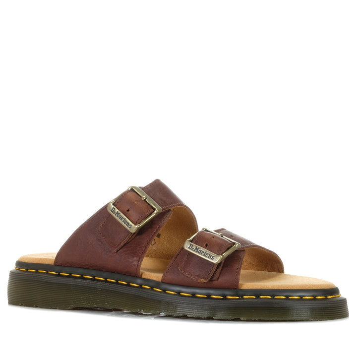 Dr Martens Josef Slide Ambassador Cashew, 10 UK, 11 UK, 12 UK, 13 UK, brown, Dr Martens, mens, sandals