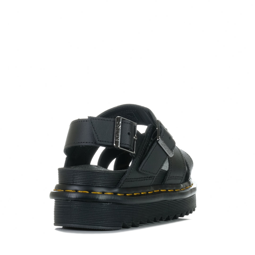 Dr Martens Voss II Cross Strap Black, Womens, black, dr marten, flats, sandals, womens