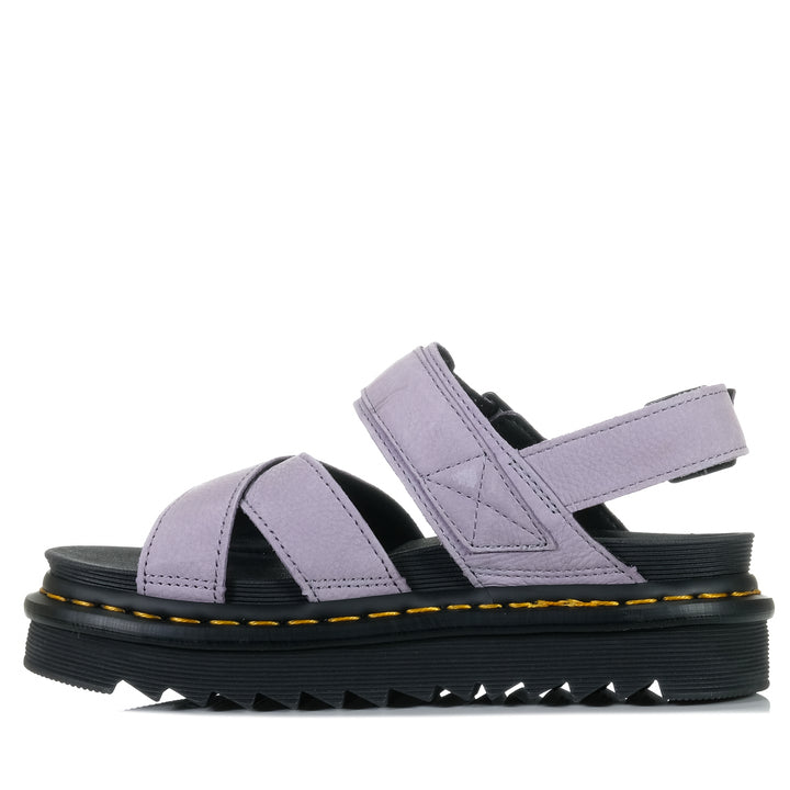 Dr Martens Voss II Cross Strap Lavender Frost Buttersoft, Womens, dr martens, flats, purple, sandals, womens