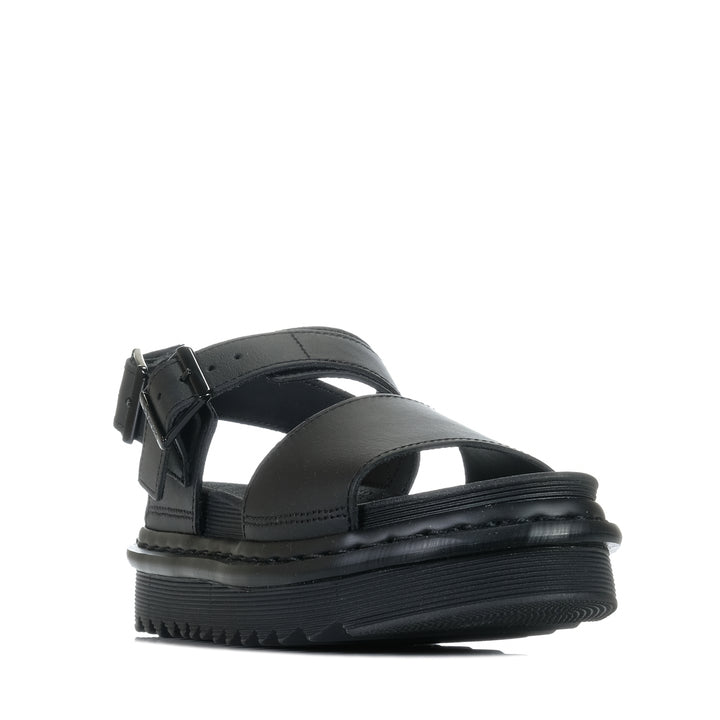 Dr Martens Voss Mono Single Strap Black, Womens, black, Dr Marten, flats, sandals, womens