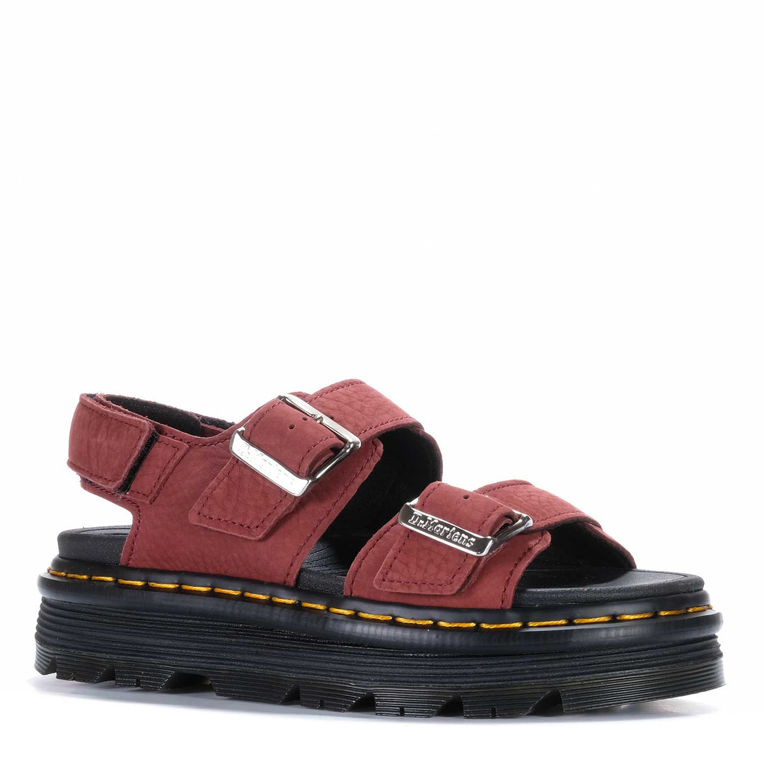 Dr Martens Zebzag Sandal Womens Sandals#color_red-nubuck