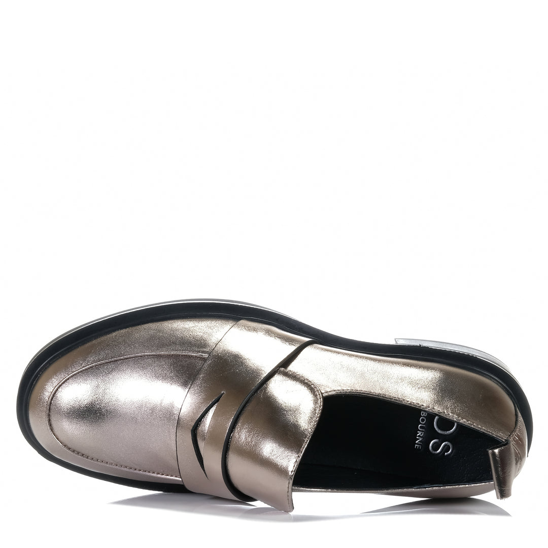 EOS Coia Pewter Metallic, eos, heels, loafer, metallic, shoes, womens