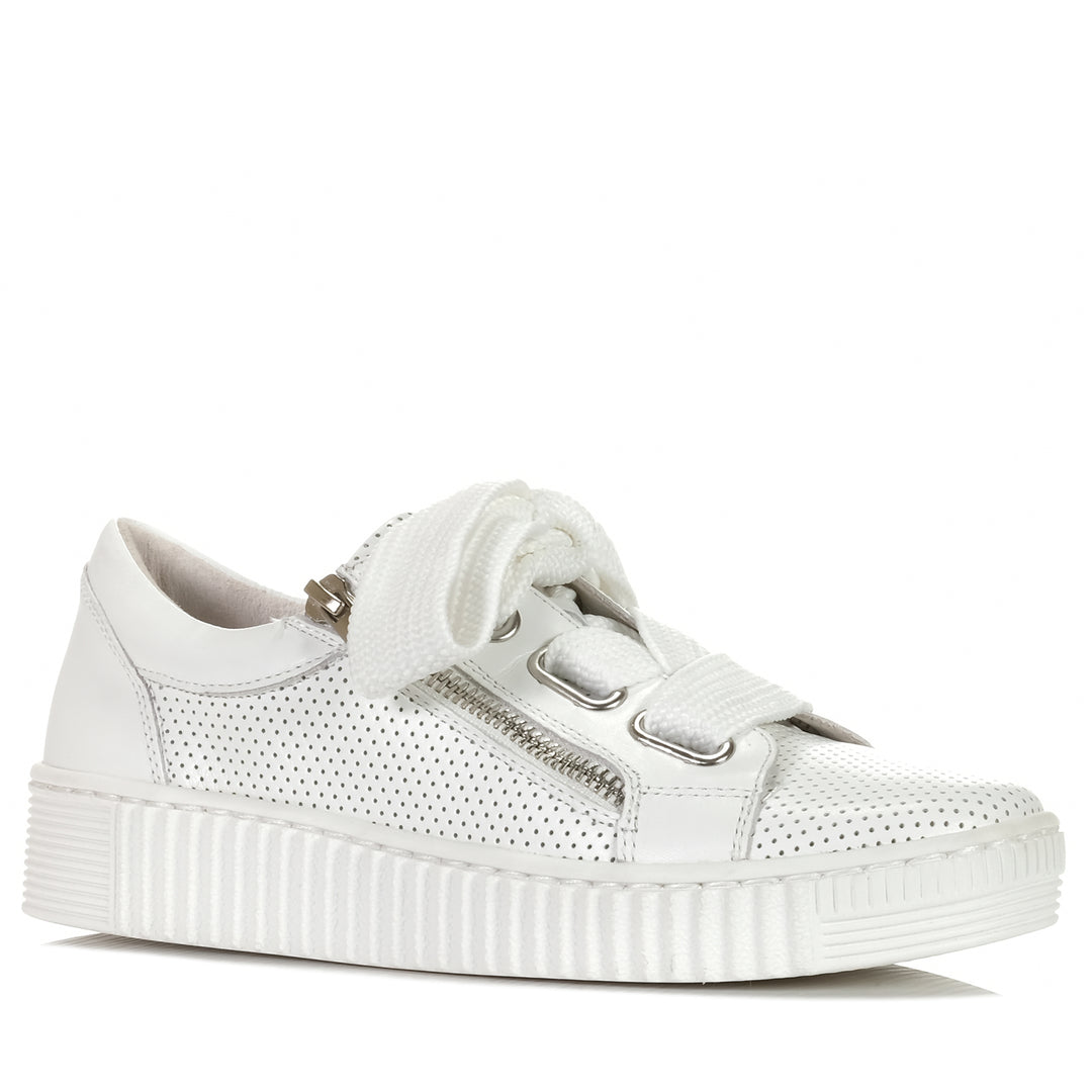 EOS Jovi White Perf, 36 EU, 37 EU, 38 EU, 39 EU, 40 EU, 41 EU, 42 EU, EOS, flats, low-tops, shoes, sneakers, white, womens