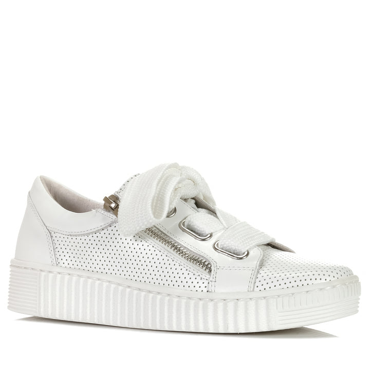 EOS Jovi White Perf, Womens, EOS, flats, low-tops, shoes, sneakers, white, womens