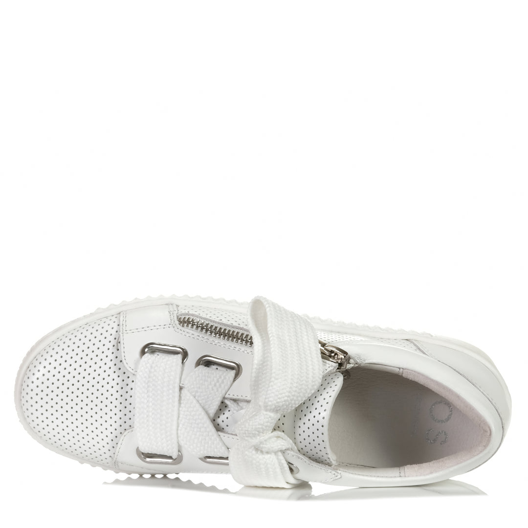 EOS Jovi White Perf, Womens, EOS, flats, low-tops, shoes, sneakers, white, womens