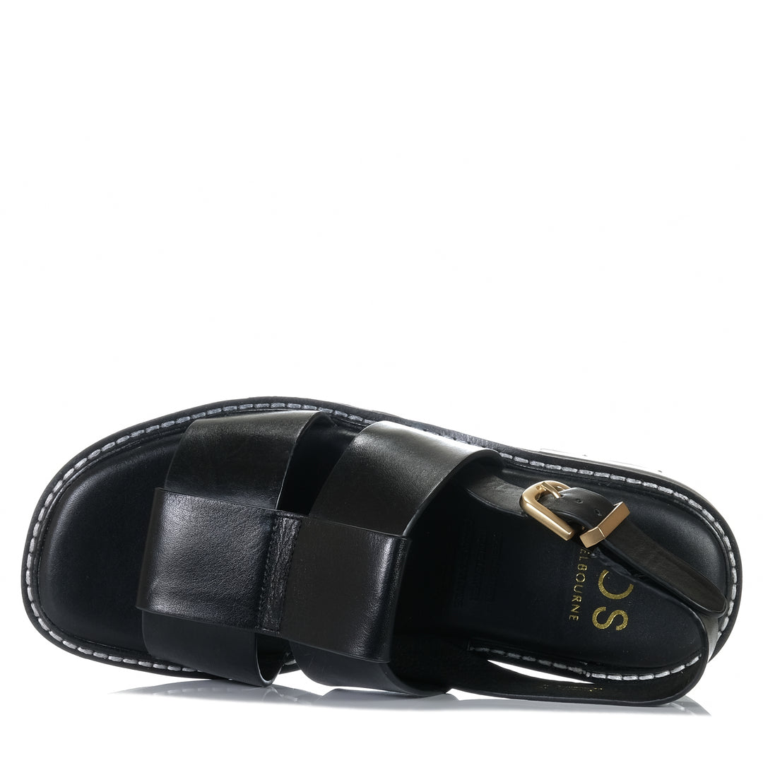 EOS Leonella Black, Womens, black, eos, flats, sandals, womens