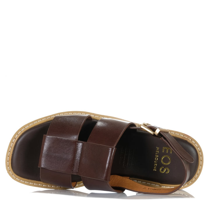 EOS Leonella Chestnut, Womens, brown, eos, flats, sandals, womens