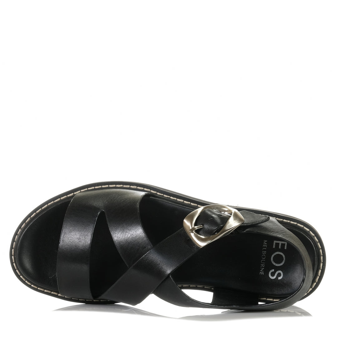 EOS Ornaments Black, Womens, black, eos, flats, sandals, womens