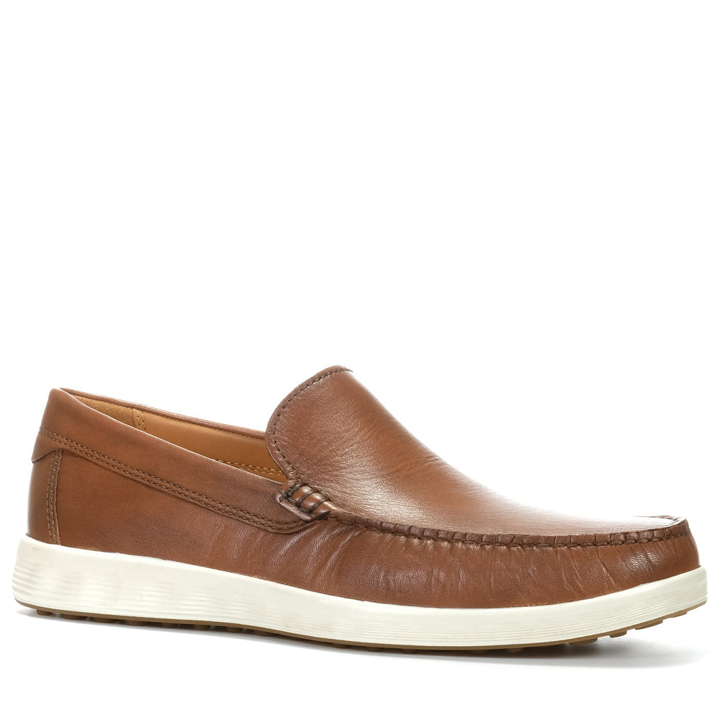 Ecco soft slip outlet on cognac