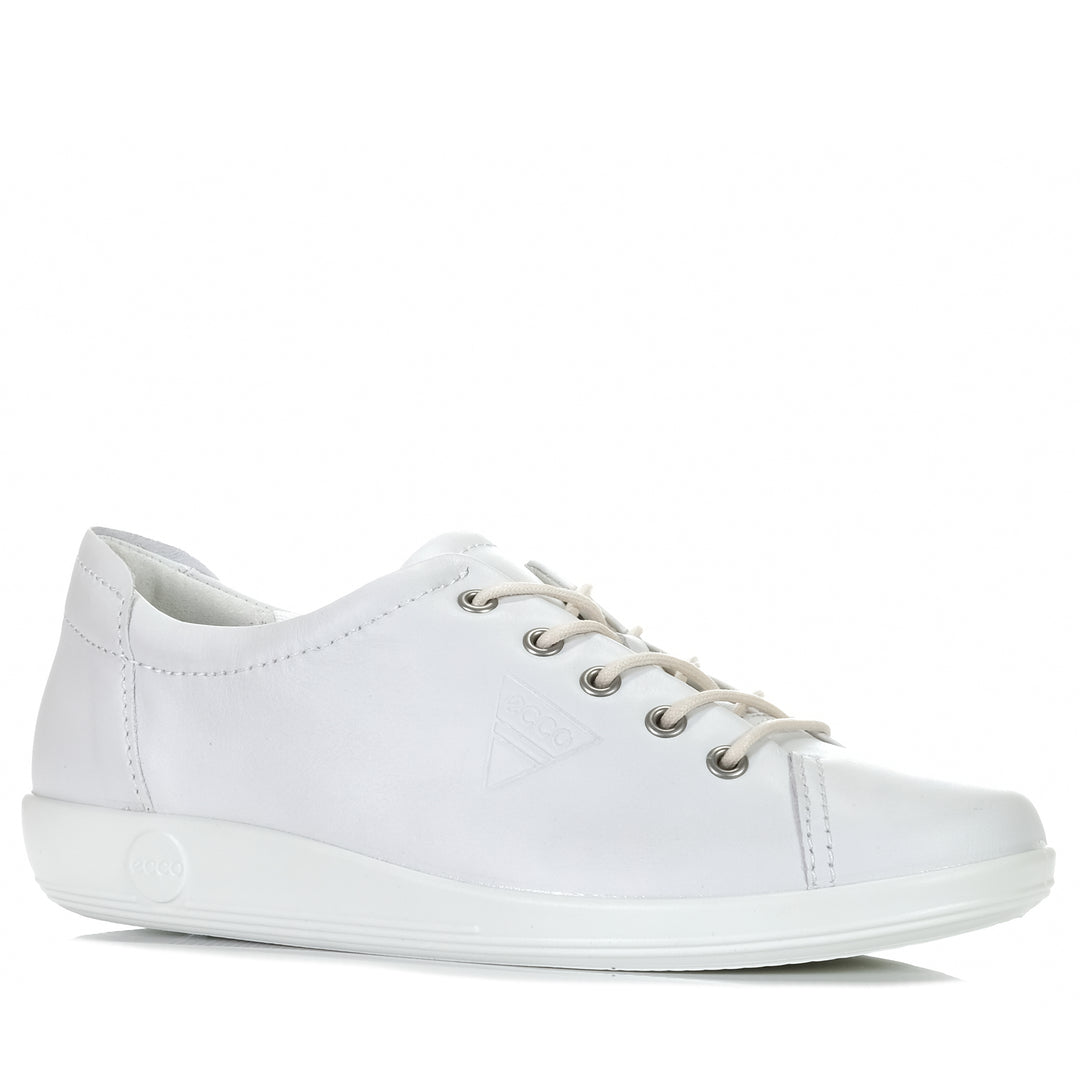 Ecco Soft 2.0 206503 White, 37 EU, 38 EU, 39 EU, 40 EU, 41 EU, 42 EU, ecco, flats, low-tops, shoes, sneakers, white, womens