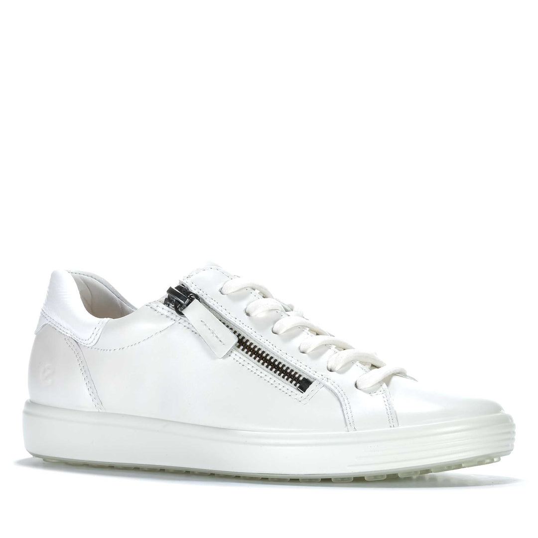 Ecco Soft 7 490553 White Womens Sneakers