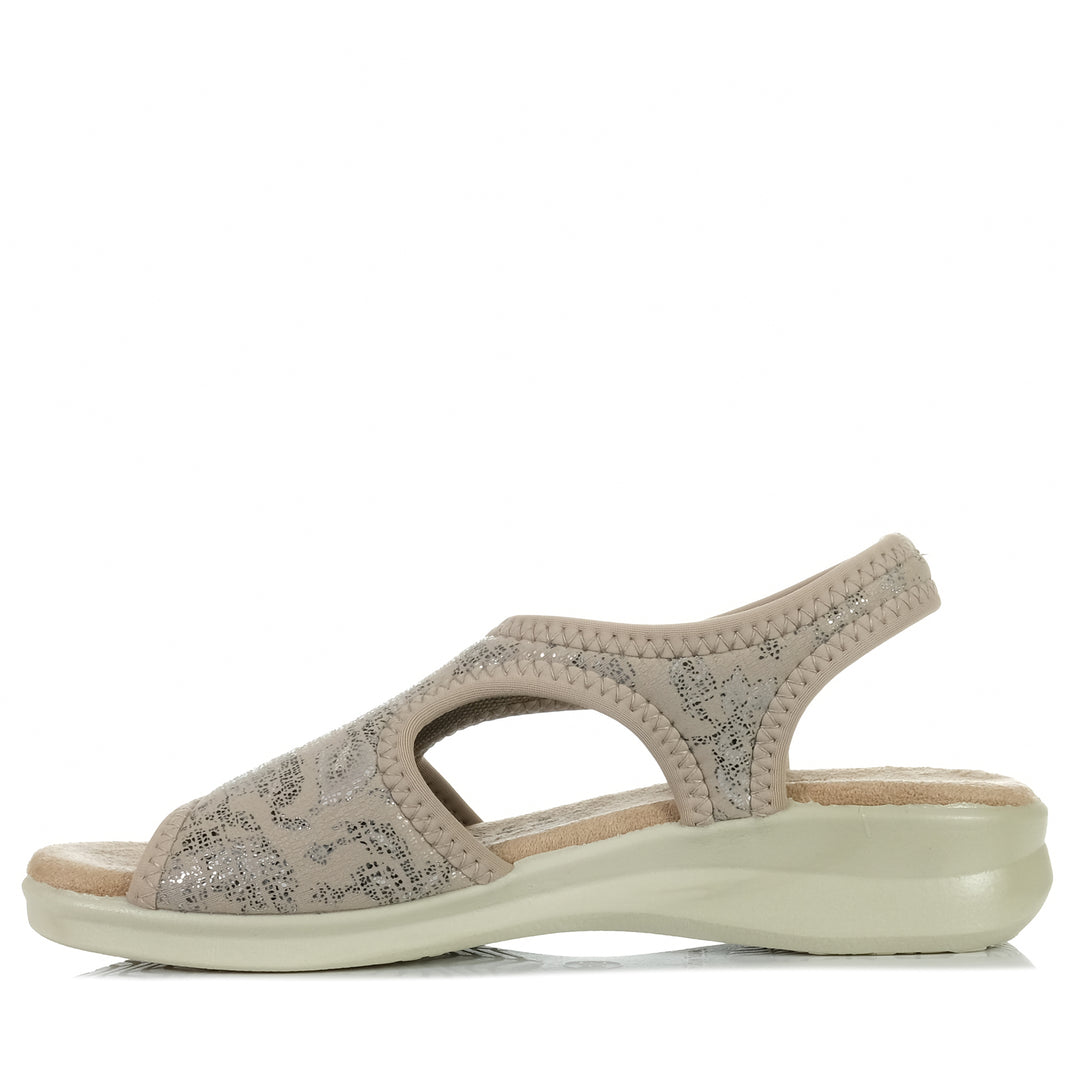 Euroflex Tuscany Beige, Womens, euroflex, flats, sandals, taupe, wide, womens