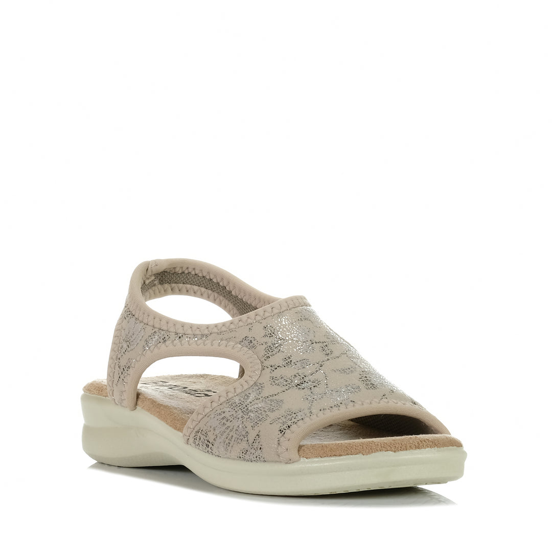 Euroflex Tuscany Beige, Womens, euroflex, flats, sandals, taupe, wide, womens