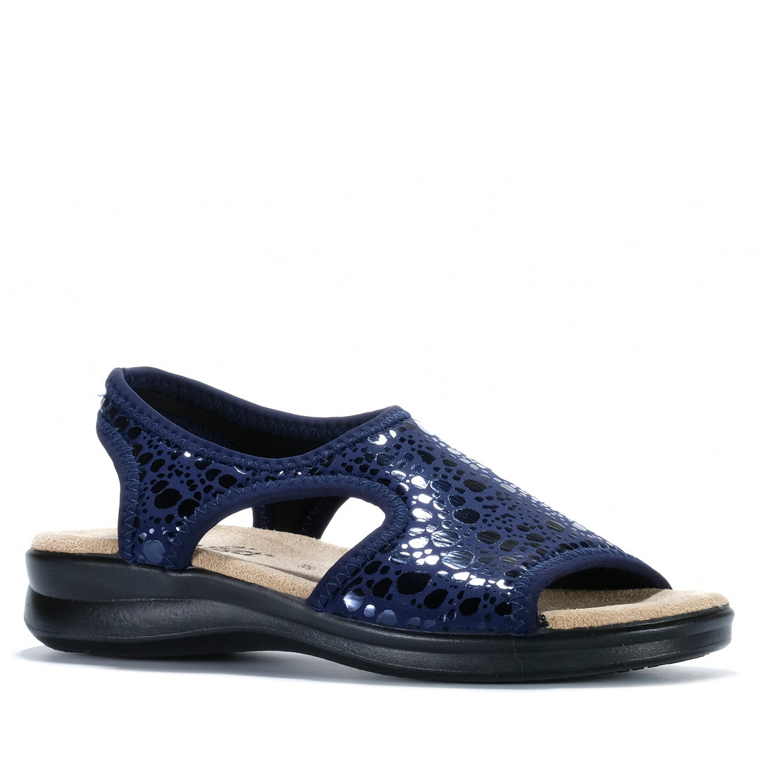 Euroflex Tuscany Navy Leopard Womens Sandals