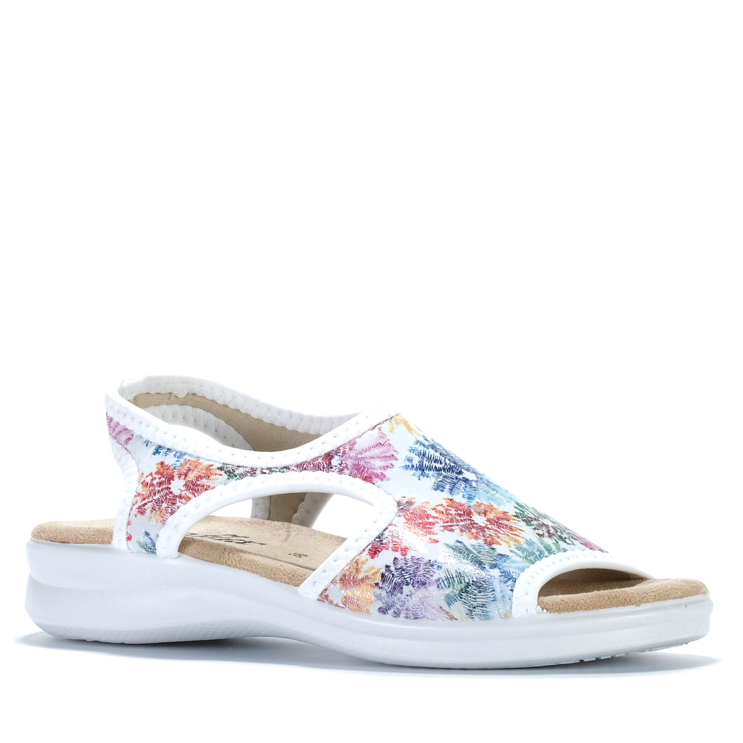 Euroflex Tuscany White Floral Womens Sandals