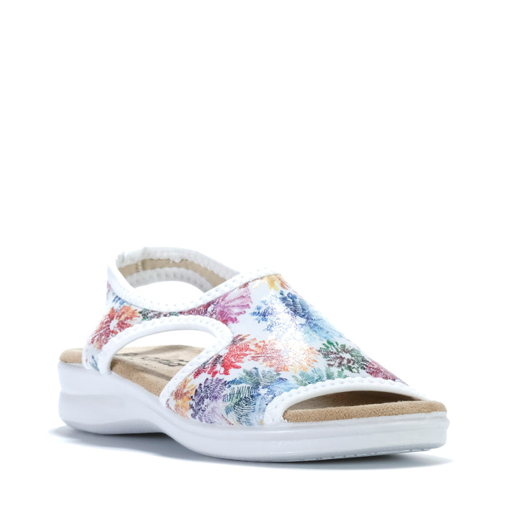 Euroflex Tuscany White Floral Womens Sandals