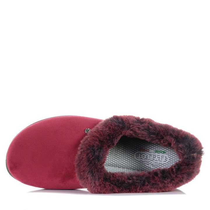 Fly Flot 5772 Bordo, 36 EU, 37 EU, 38 EU, 39 EU, 40 EU, 41 EU, 42 EU, fluffy, fly flot, red, slippers, velcro, womens